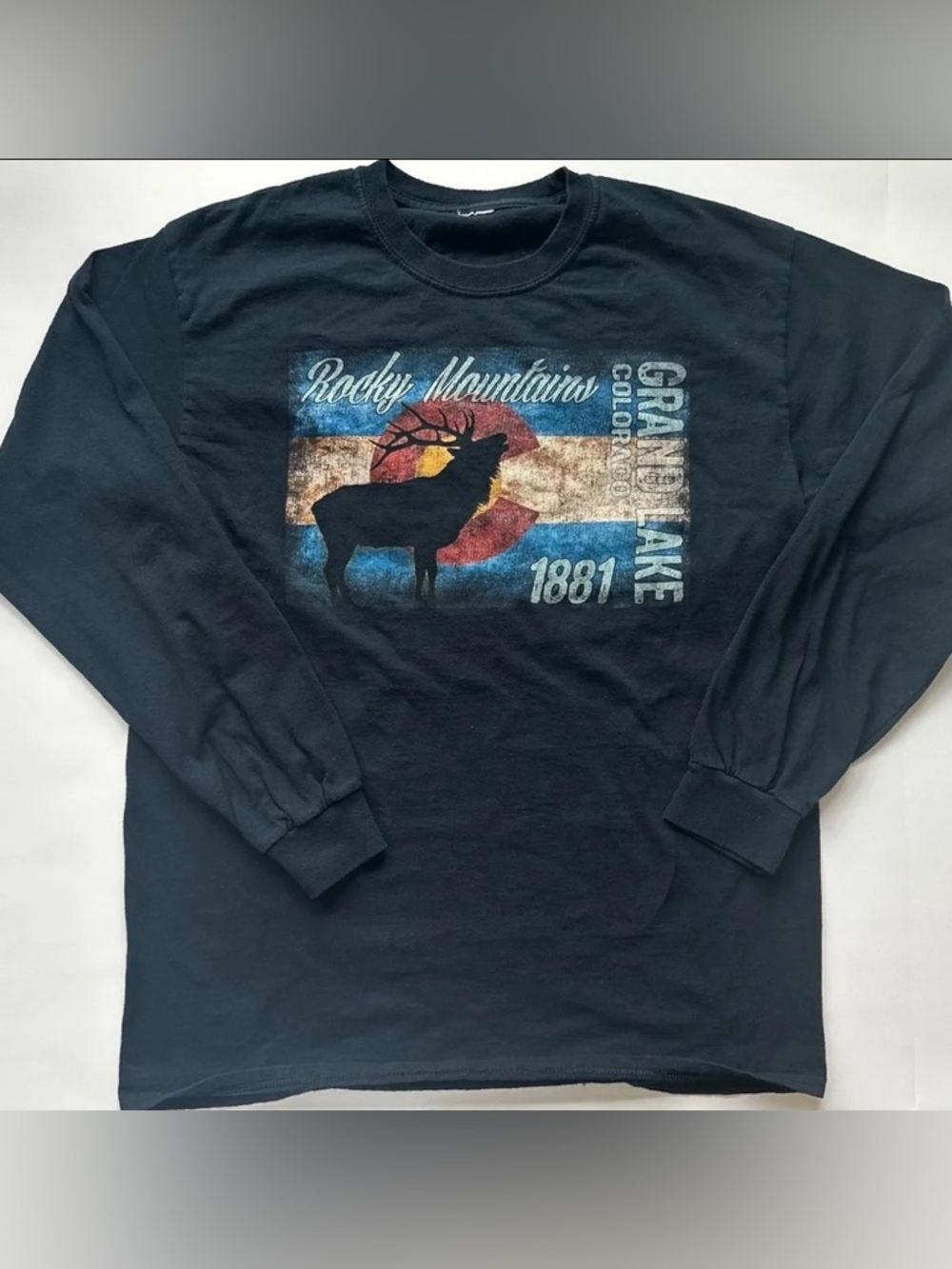 Rocky Mountain National Park Grand Lake Colorado Elk Long Sleeve Graphic Tee